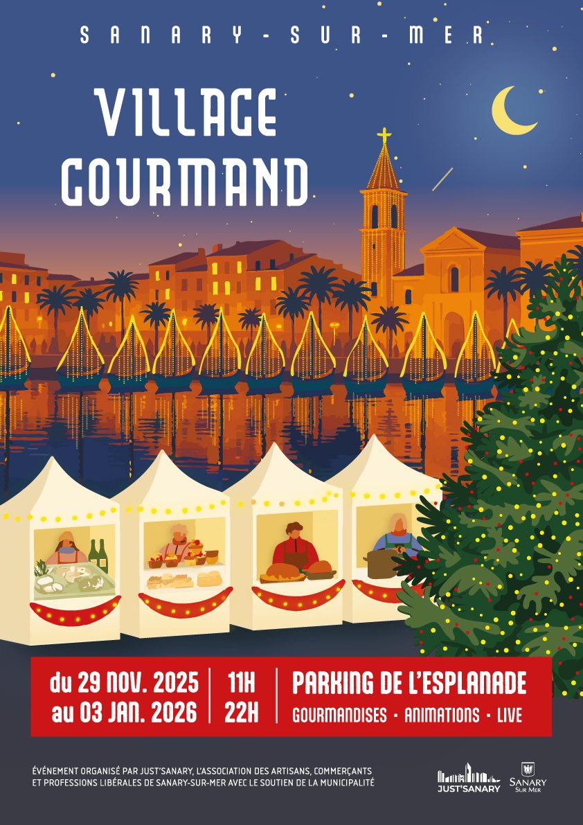consulter le site https://www.just-sanary.com/event/village-gourmand-de-noel-2025/